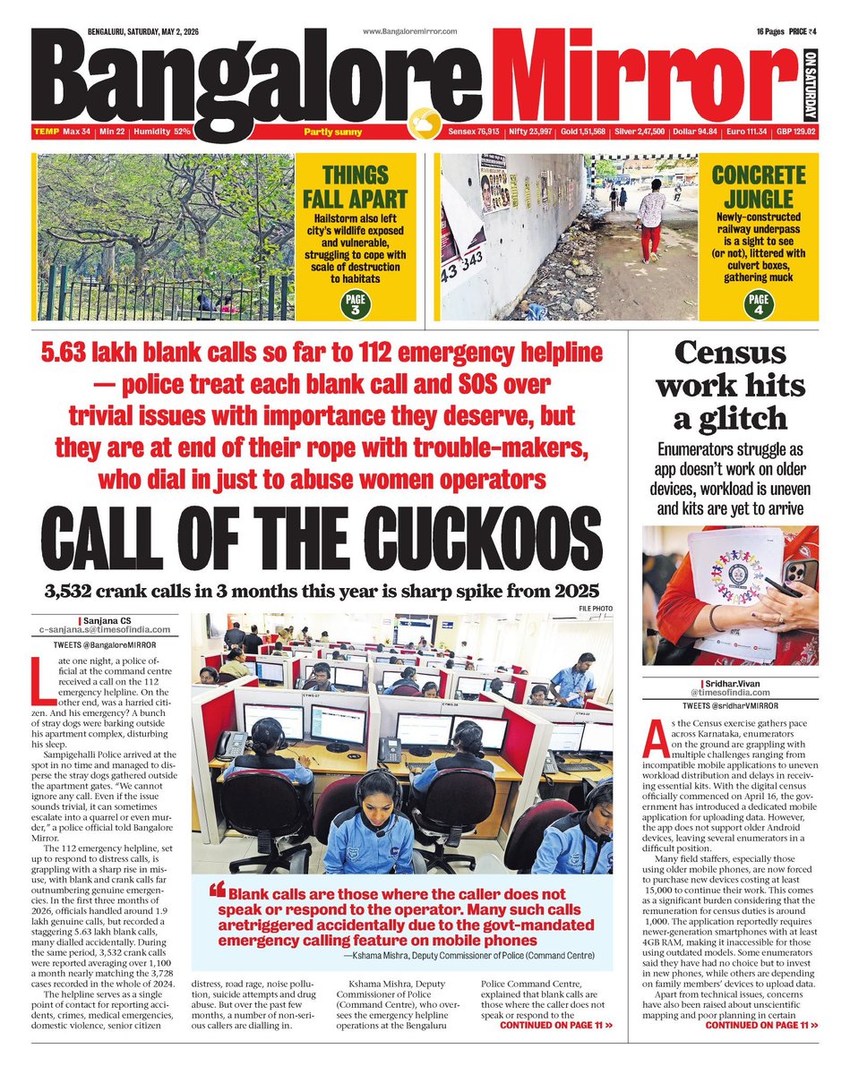 BangaloreMirror's tweet image. Today's Bangalore Mirror, Front Page. Grab a copy, #Bengaluru #Bangalore or check out at epaper.timesgroup.com