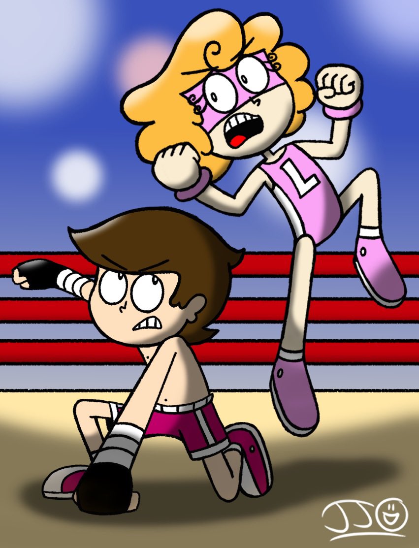 JJSponge120's tweet image. Commission for a former DeviantArt user named Muddies, featuring my OCs Lottie and Catallus as wrestlers. 🤼 #Lottie #Catallus #Wrestlers #Wrestling #Duo #OCs #JJSponge120 #Commission