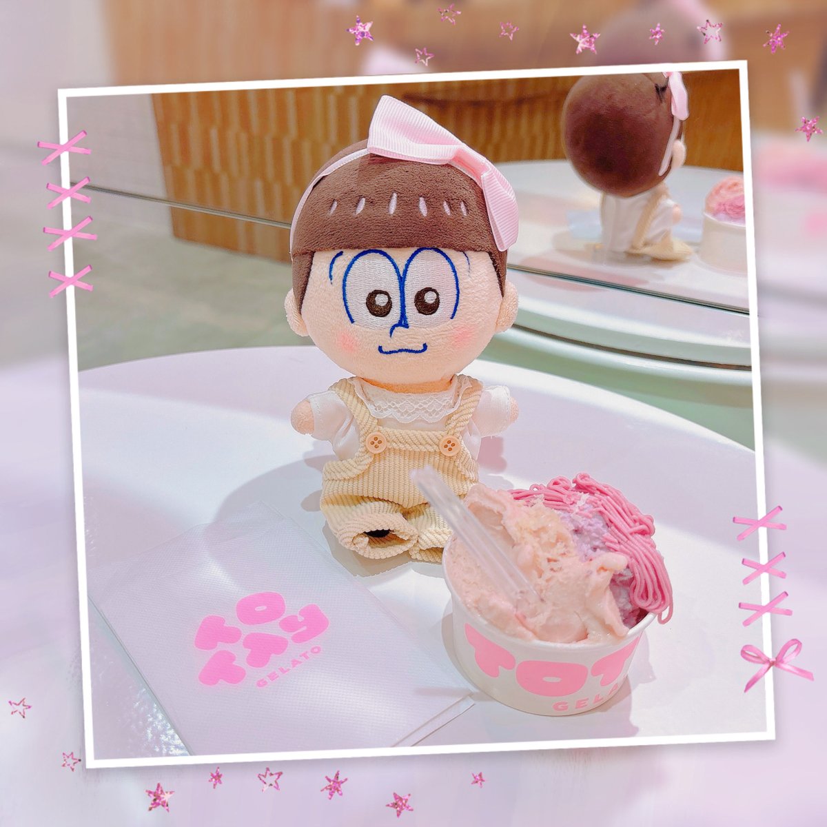 18omochi_nui's tweet photo. 新しくできたばっかりのジェラート屋さん🍦
その名も【TOTTY GELATO】🎀

お店がピンクと白でかわいくておいしい😋
いちごチーズケーキとむらさきいもモンブランのジェラートを召し上がりました🩷 https://t.co/sN8A8pQjPb