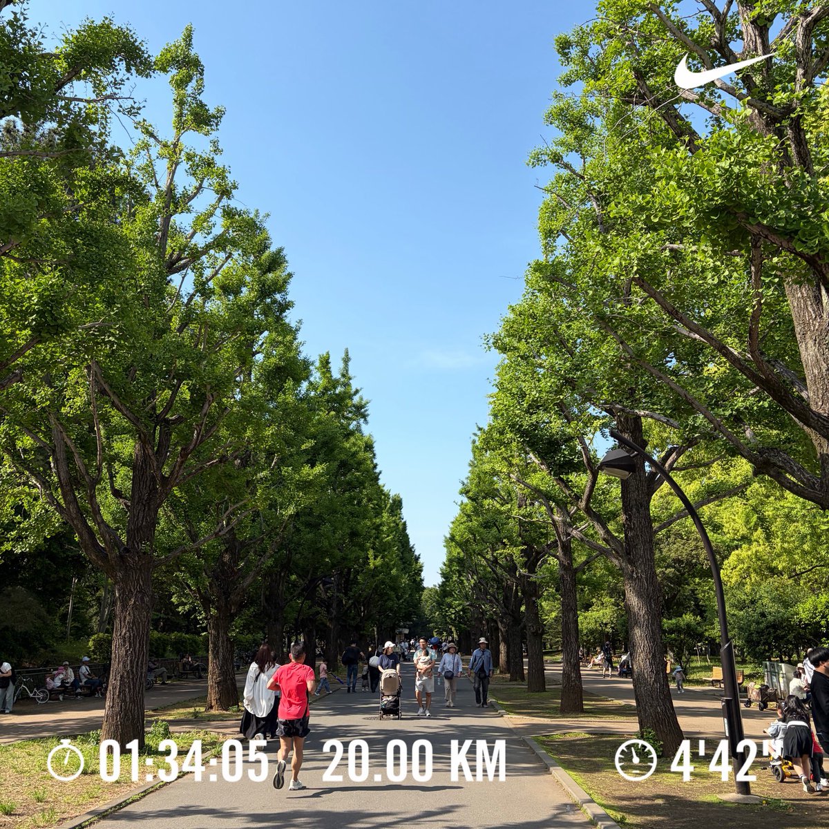 haroki18's tweet photo. GW初日。☀️の中、イージーラン20km🏃‍➡️👟💨、@4'42" https://t.co/03XpctGNx2