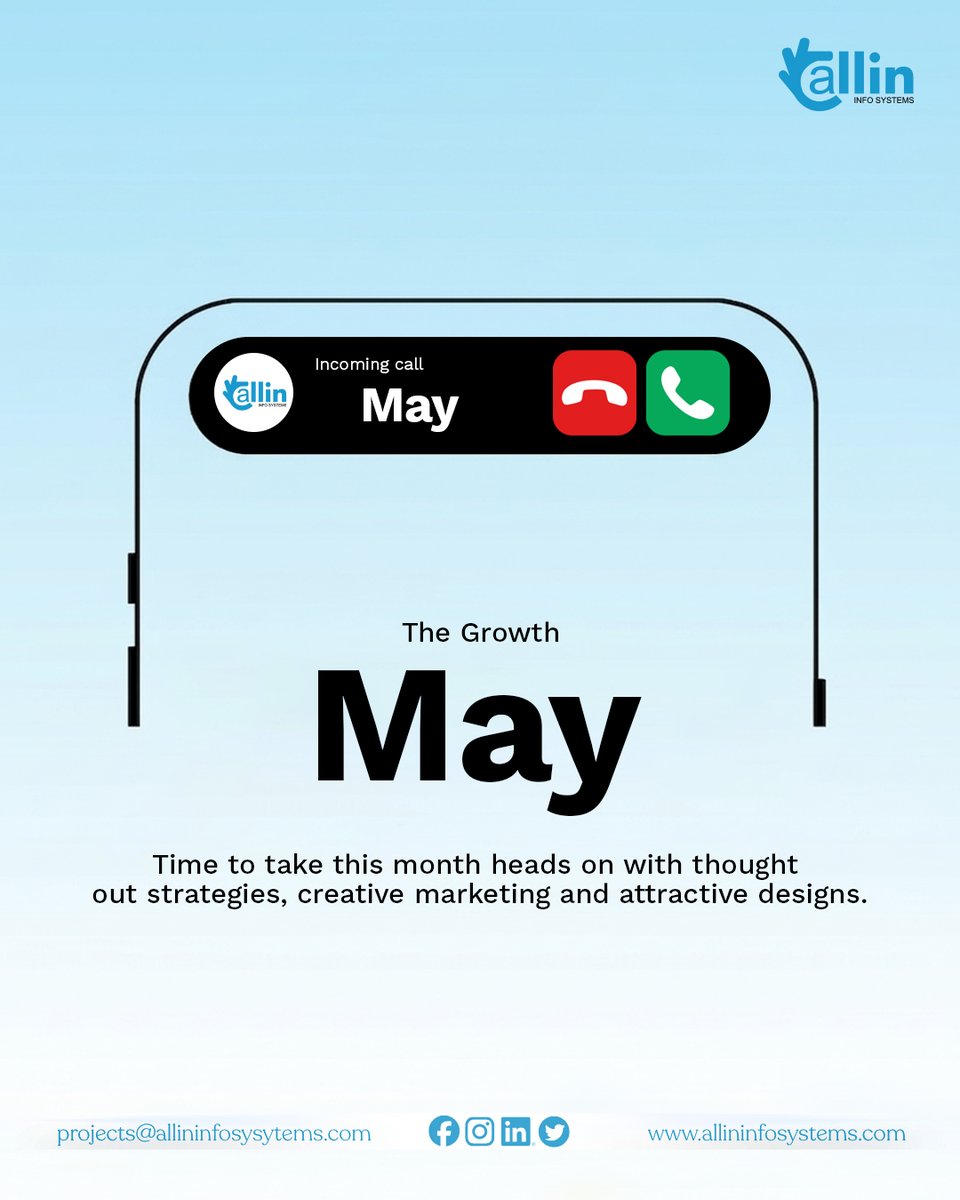 allininfosystem's tweet image. New month. New momentum. 🚀

May is your sign to rethink strategies, level up creativity, and build something that actually stands out.

Let’s make growth happen.

#AllinInfoSystems #NewMonth #GrowthMindset #DigitalMarketing #CreativeStrategy