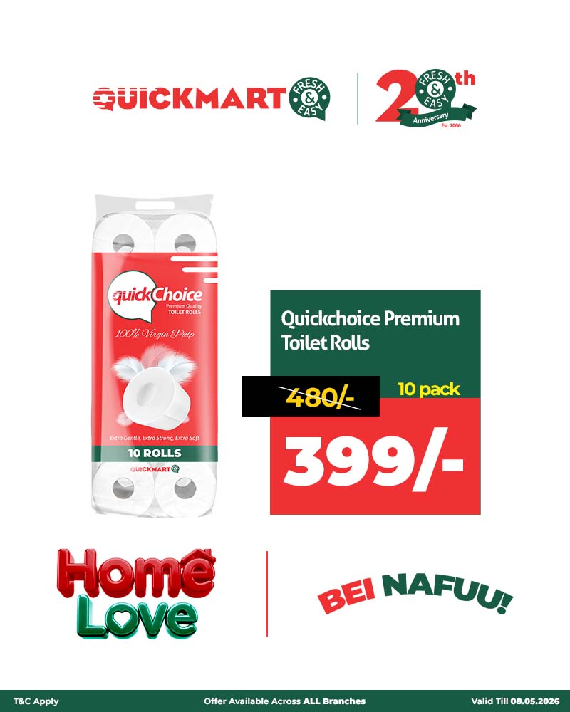 QuickmartKenya's tweet image. Value that lasts beyond the weekend 💸🏡 Shop now and make every shilling count.

*Offer validity as indicated at the bottom right of the image.

Shop online from our website quickmart.co.ke

Download the app qrfy.com/1bdkIHDde-

#EndMonthOffers
#20YearsTogether