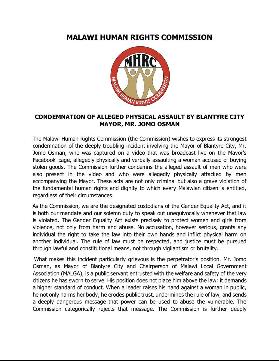 Malawi Human Rights Commission tweet media