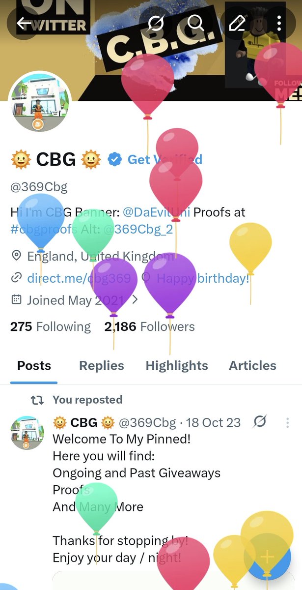 369Cbg's tweet photo. Woohoo these balloons are aiding my flight in the air.... https://t.co/gpVZEWHKve