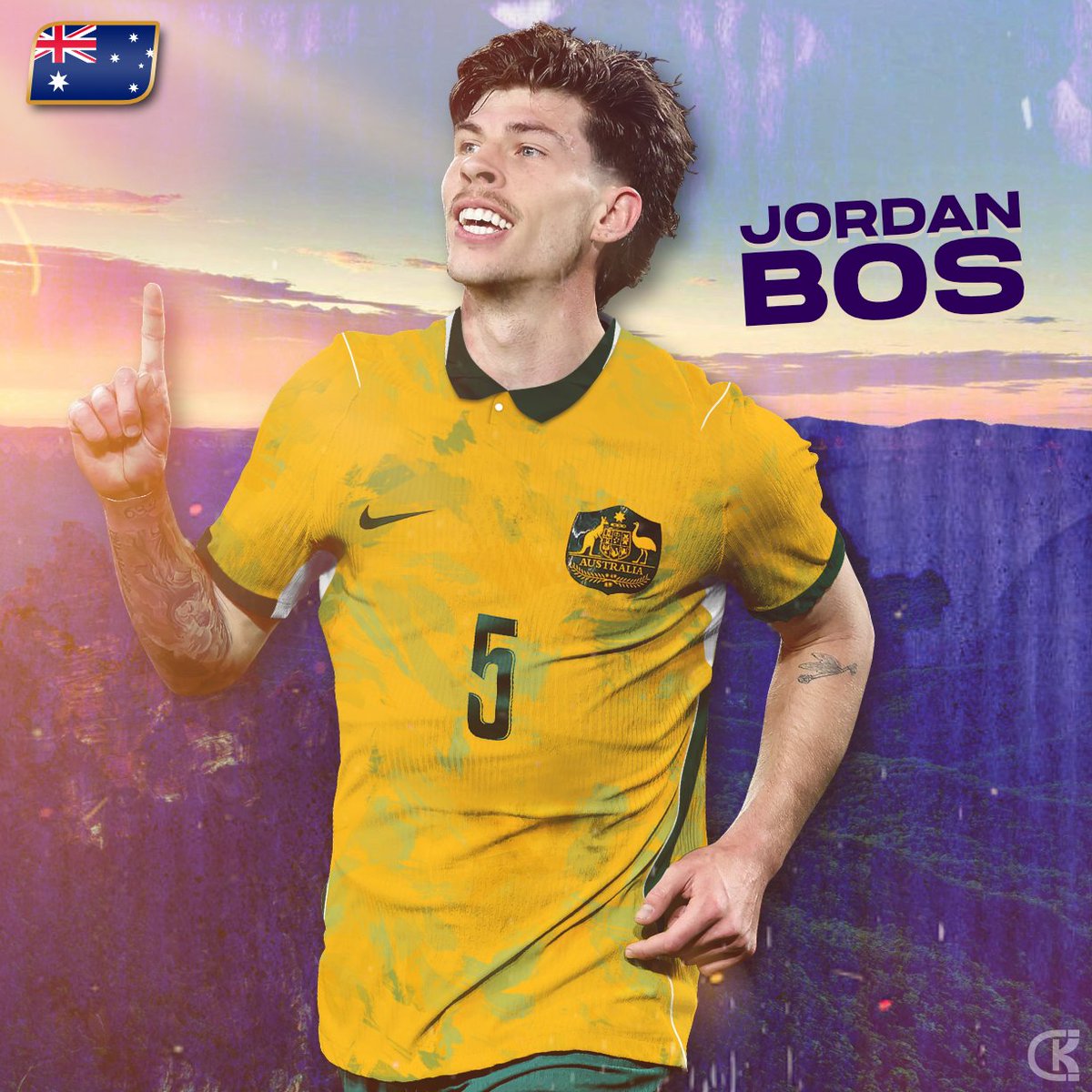 curriedkits's tweet image. 14/48 - #Australia 

The home's an offshoot of the out-there '90 home kit, though with more subtle green patches.
The away uses a different shade of blue than what I've usually seen, with a Dreamtime pattern in a watercolor style.