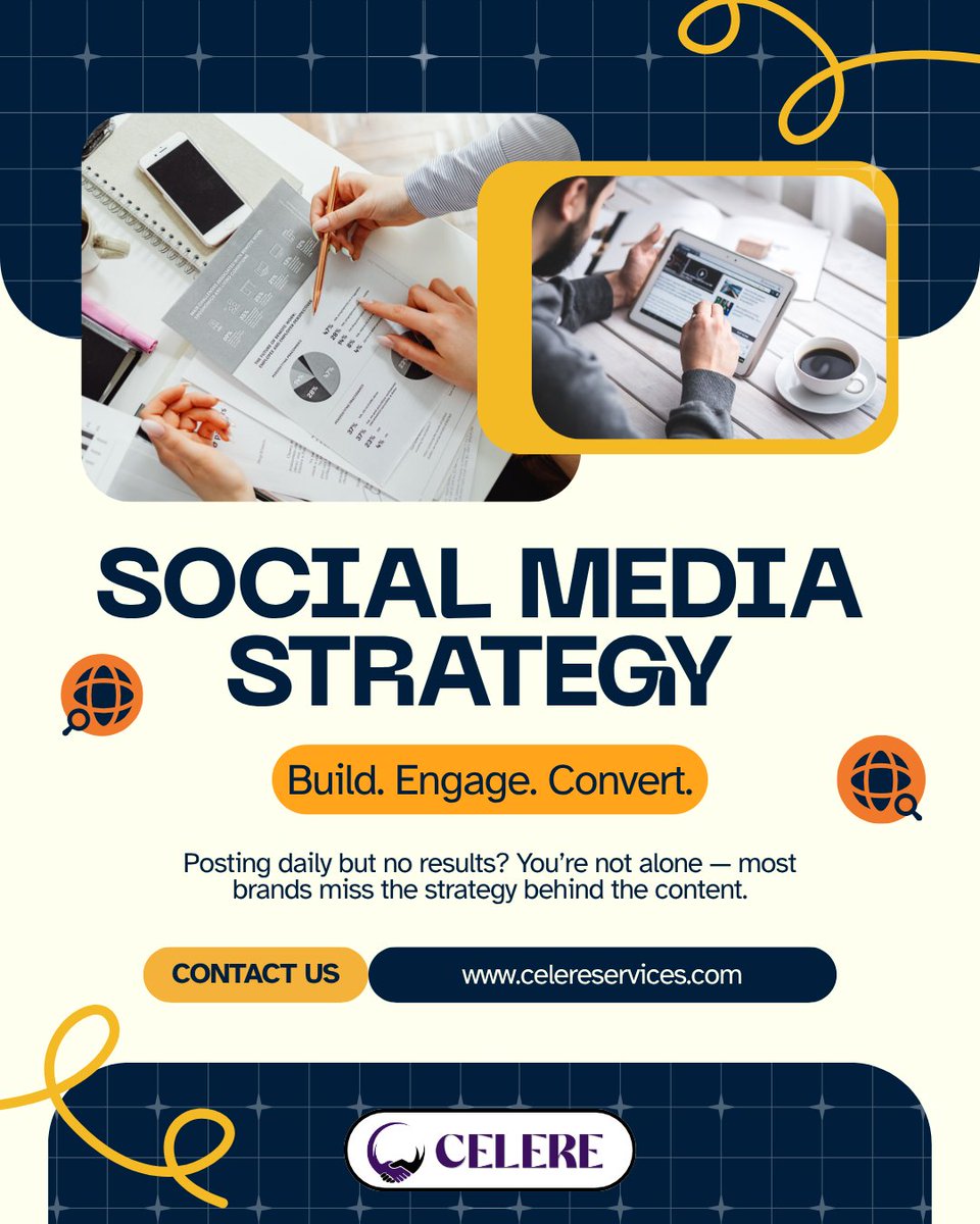 celere2024's tweet image. Social Media Strategy 🚀
Plan smart, post consistently, and turn engagement into real growth. 📈
#SocialMediaStrategy #DigitalMarketing #SocialMediaMarketing #ContentStrategy #BrandBuilding #OnlineGrowth #BusinessGrowth #MarketingPlan #GrowYourBusiness #CelereServices