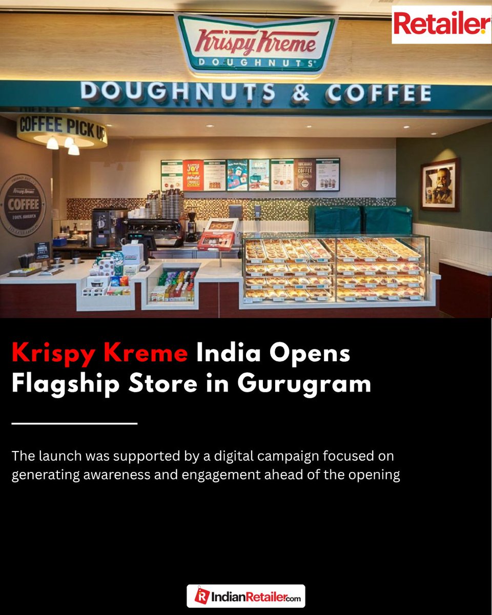 Indian_Retailer's tweet image. Krispy Kreme India, operated under the Curefoods portfolio, has launched a flagship theatre store at KLJ Square, strengthening its retail presence in the Delhi NCR market.

Read more: indianretailer.com/news/krispy-kr…

Shashi Singh, Chief Operating Officer, Krispy Kreme

#retail