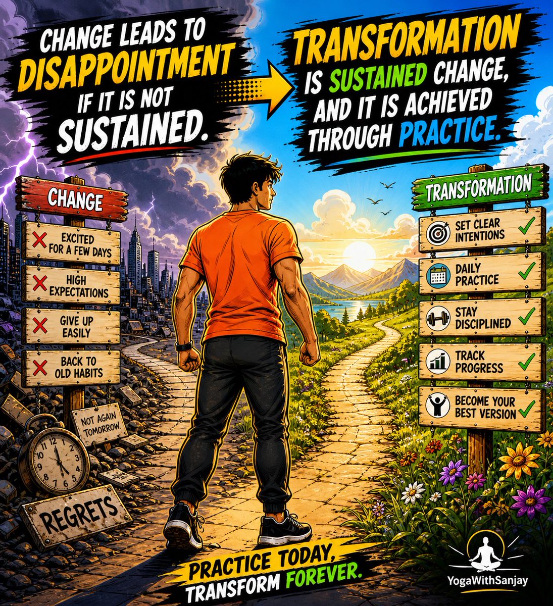 sanjaykgupta's tweet image. Transformation is not a moment. It’s a habit.

#Transformation #Consistency #GrowthMindset #SelfDiscipline #DailyPractice #KeepGoing #MotivationArt
