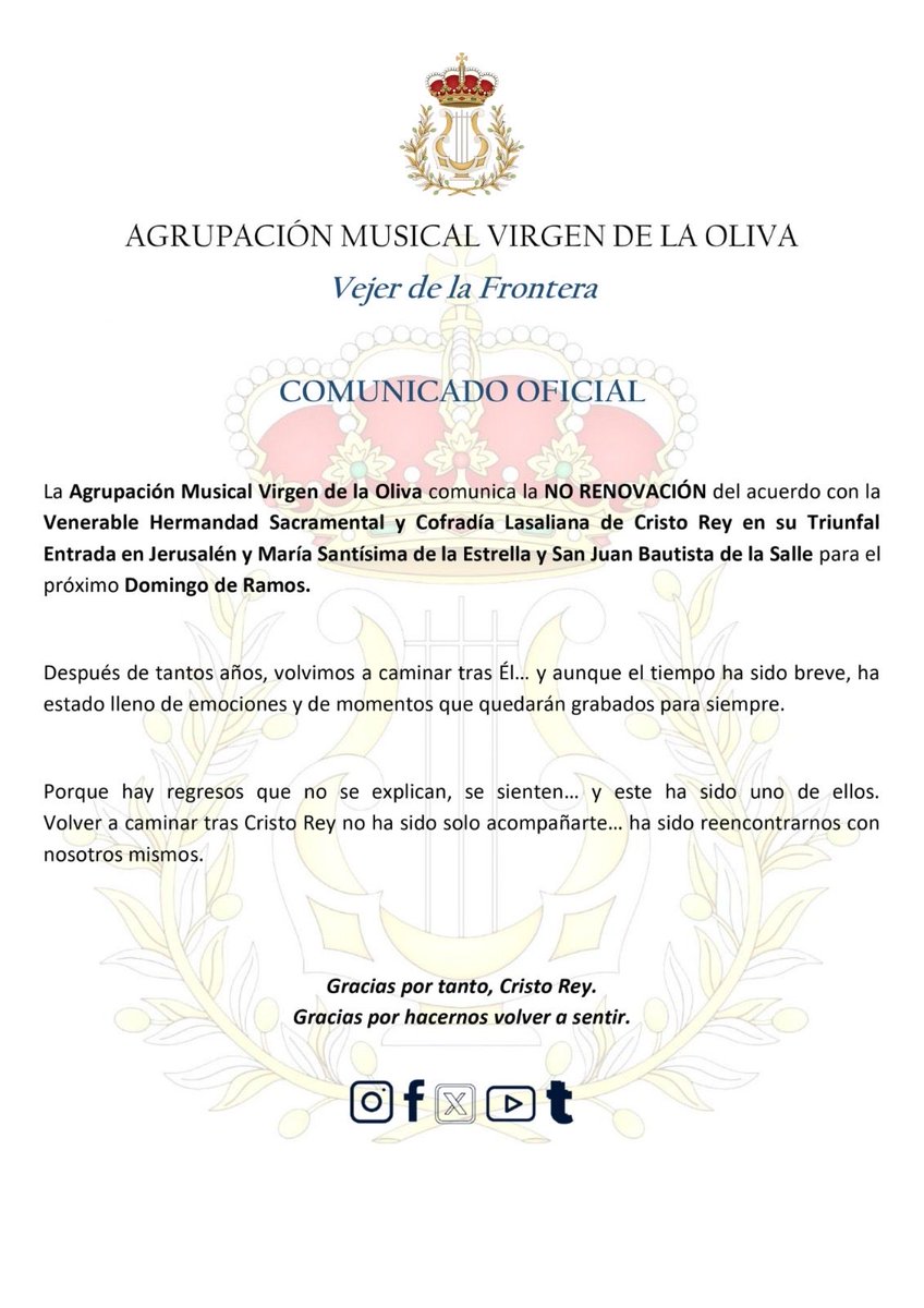 Agrupación Musical Virgen de la Oliva tweet media