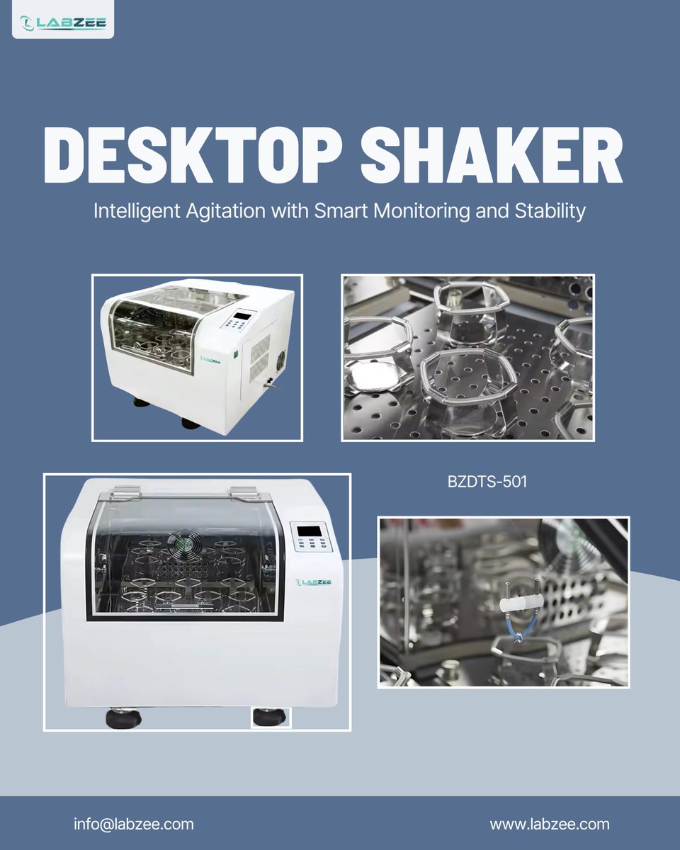 labzeequipment's tweet image. Desktop Shaker BZDTS-501 this space-saving shaker is designed for stable laboratory benchtop performance, featuring a quiet brushless motor and digital control for consistent orbital agitation. 

labzee.com/desktop-shaker…

info@labzee.com

#Labzee #Laboratory #LabEquipment