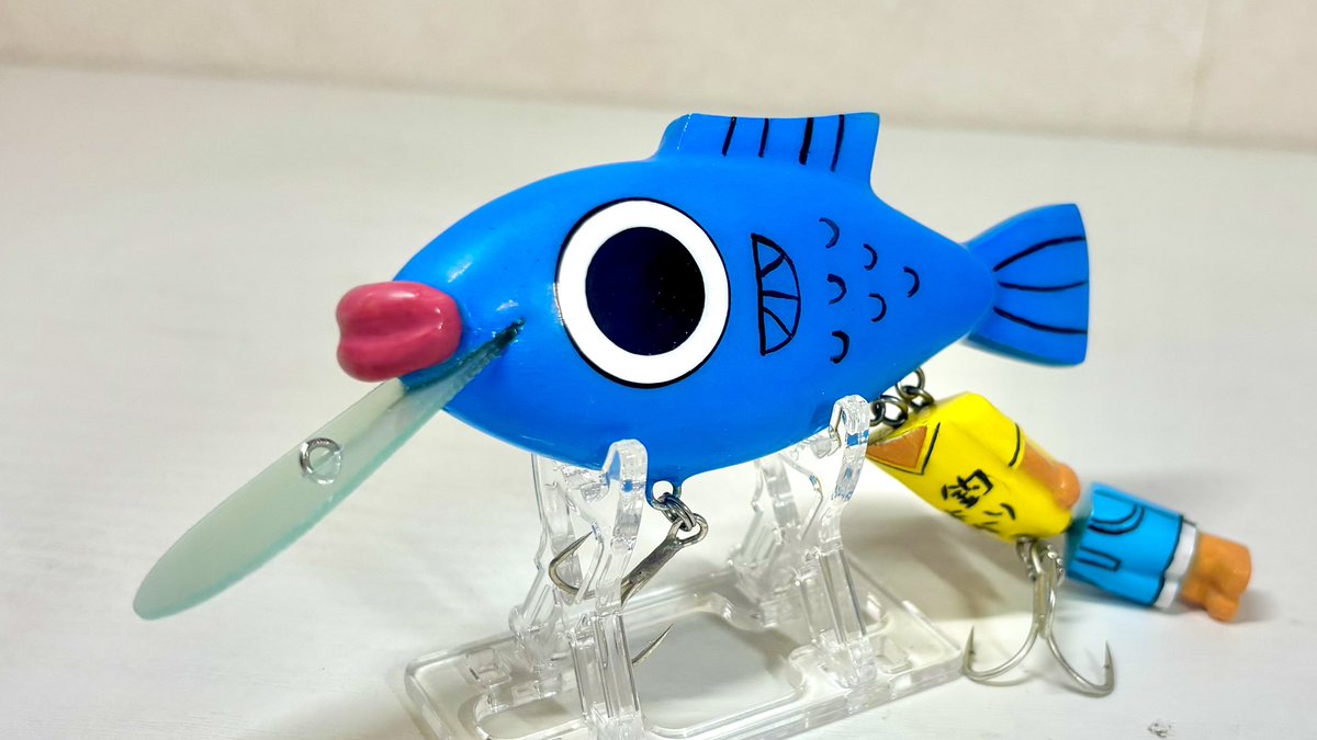 Lure_Maker_'s tweet photo. 釣りよかくんをルアーにしてみました！
制作動画をYouTubeに上げてるのでみてみてください！
作ってみたら泳ぎが素晴らしすぎましたのでぜひご覧下さい！
https://t.co/ye4GZgew3J https://t.co/dlGU4HrfOF