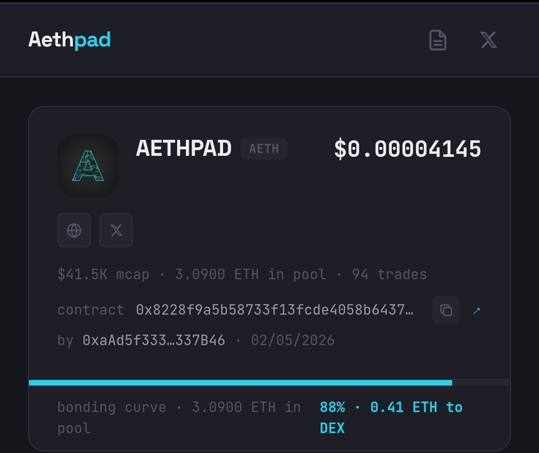 The_Pitch_Man's tweet image. #MEGAETH #ETH #MAINNET 

$AETH 

4X

10K MC 》》41K MC