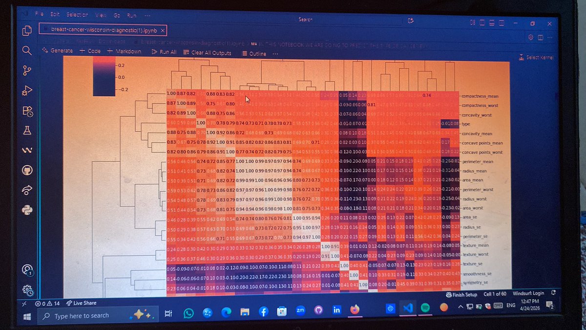 TheRealFareed_4's tweet photo. One step at a time
LastdaysInUni
๐ค๐
#TDA
#ML
#LogisticRegression
#Python
#Numpy
#Panda
#PH https://t.co/rkKZtYmQZz