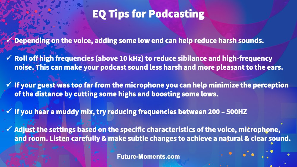 AudioMasterApp's tweet image. EQ Tips for Podcasting: 🎤
#podcasting #podcast