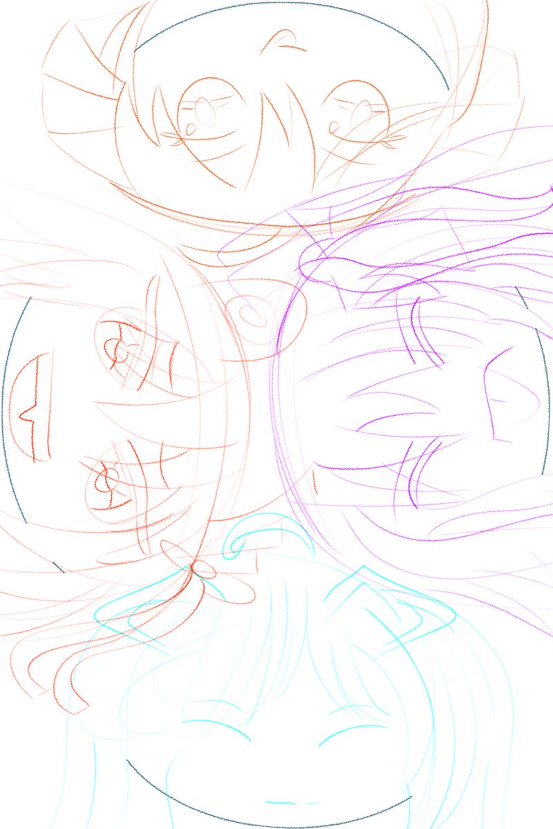 skyc1a's tweet photo. 大好きな4人のキャラクターを描いた、ちょっとおバカなイラストの試作です！

#足立レイ #初音ミク #重音テト #九十九シオン https://t.co/QmZHduuXAK