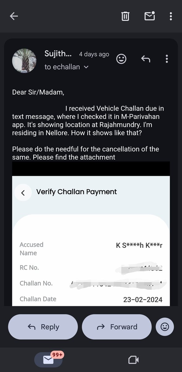 sujithvilla's tweet photo. @APTrafficPolice @APPOLICE100 @JanaSenaParty @JaiTDP I'm residing in Nellore but I received Vehicle Challan that I crossed overspeed in Rajahmundry. How this miracle happened while I'm staying in Nellore? I've sent mail for this correction, still no update. Irresponsible or ? https://t.co/h77GCtl9la