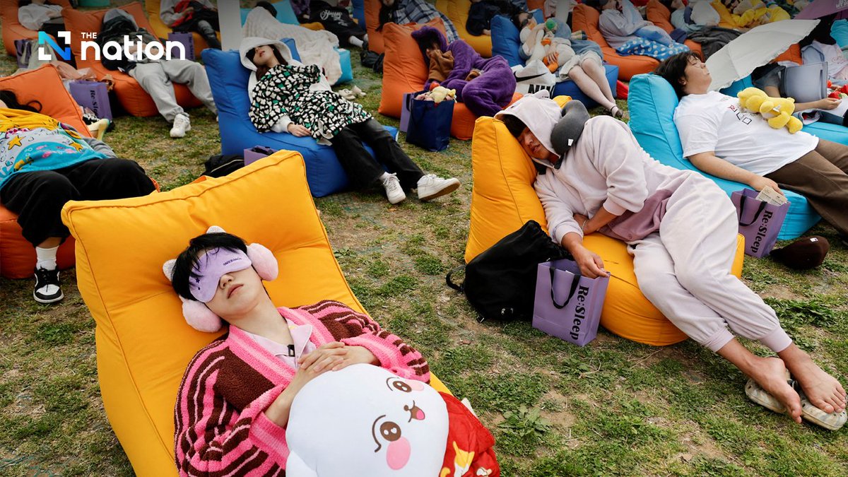 Thenationth's tweet photo. Seoul’s ‘Snooze Fest’: Exhausted South Koreans Compete for the Crown of Best Power Napper

#SouthKorea #Contest #Napping #HanRiver #PowerNap #Reuters #TheNationThailand

Read more : https://t.co/fTi9hLVrOM https://t.co/Eagcq7EAlc