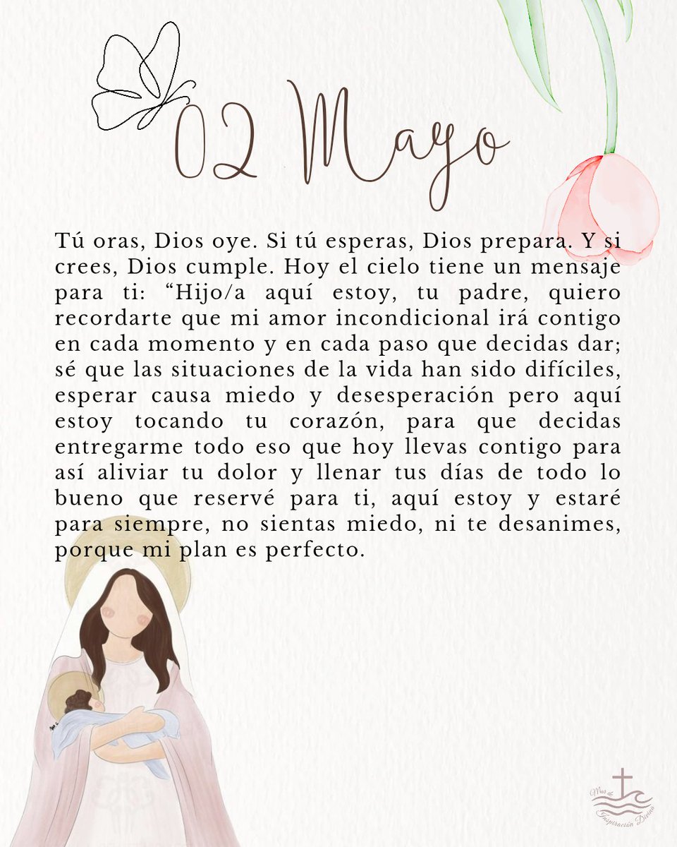🌤️ ¡Dios tiene un plan contigo! Si Dios es quien te puso en el lugar donde hoy te encuentras es porque Él sabe que ahí vas a dar mucho fruto, ten fe, disfruta el proceso que Dios hace en tu vida. 🙌🏻🤍✝️