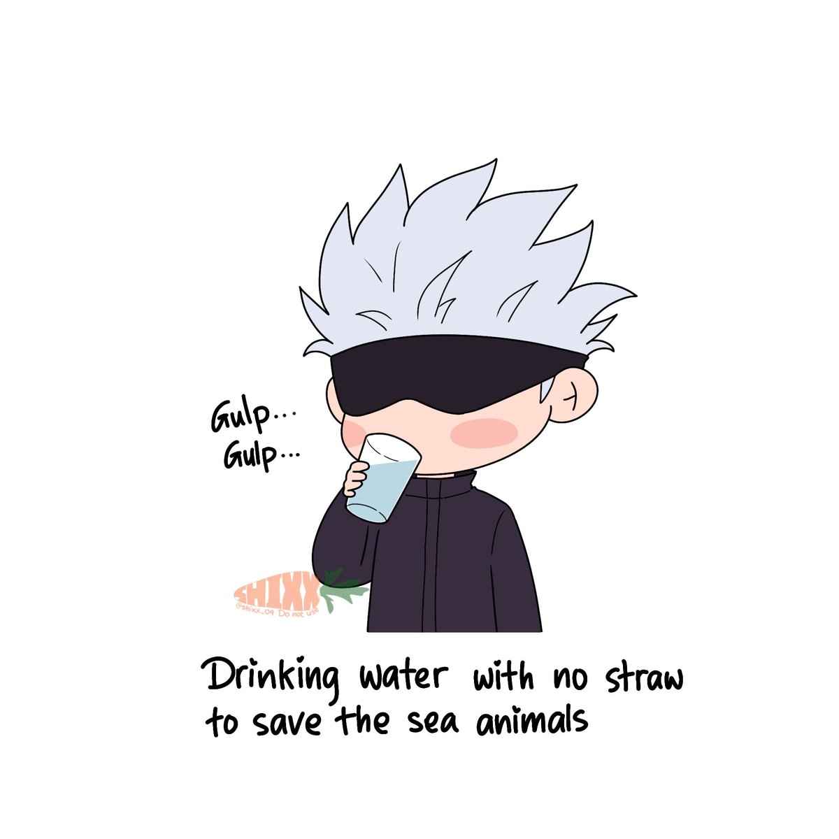 shixx_09's tweet image. Jangan pake sedotan kalo minum air ya 🙏
#gojo #jjk #fanart #shixxart #DoNotUse