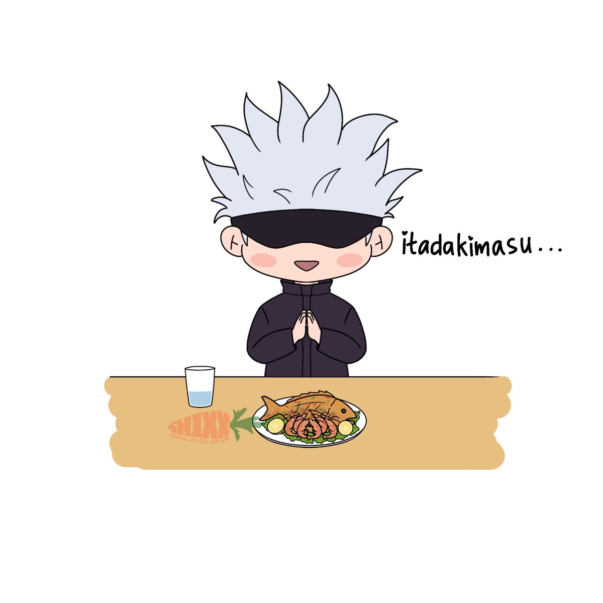 shixx_09's tweet image. Jangan pake sedotan kalo minum air ya 🙏
#gojo #jjk #fanart #shixxart #DoNotUse