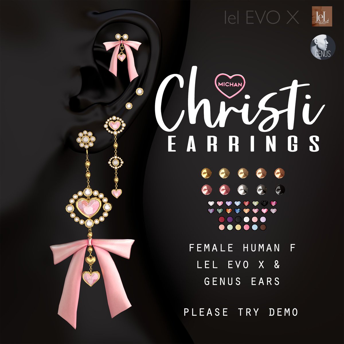 KawaiiFeedSL's tweet photo. Michan: Christi Earrings @ Fameshed〡Taxi: https://t.co/OS1Zkb8nnM
#SecondLife #Michan #Fameshed #secondlifeevent #secondlifecontent #KawaiiFeed https://t.co/zOgWG1qf5c
