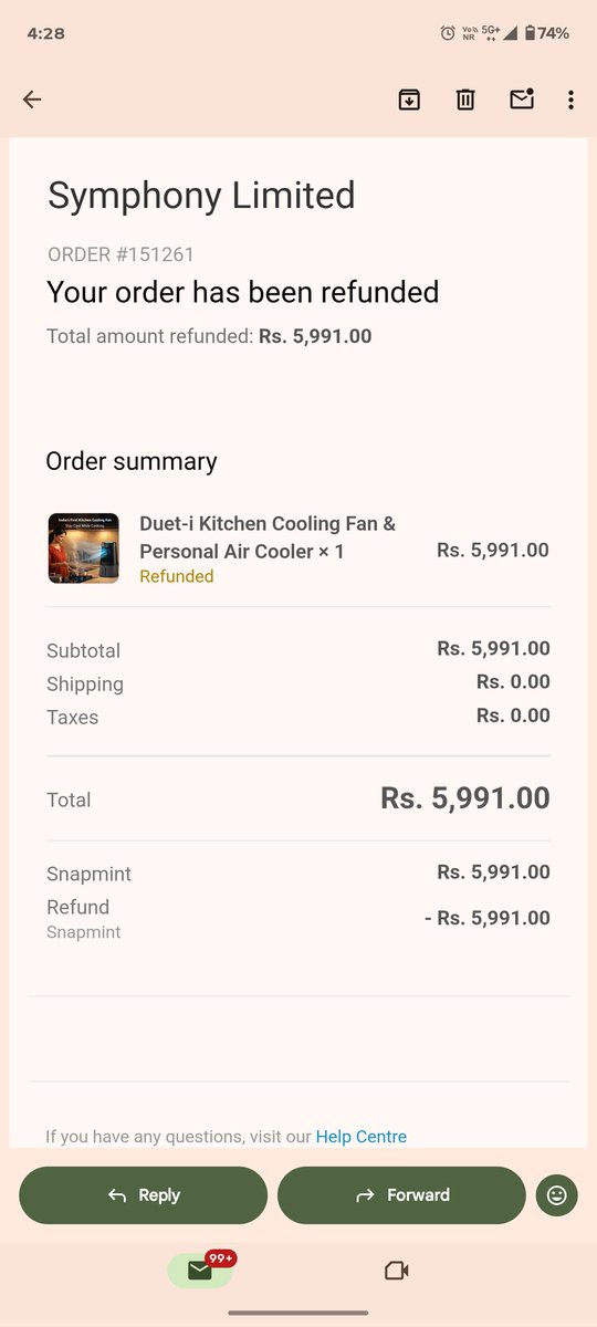 chiragjune745's tweet image. I've recieved n mail that my order has been refunded, but amount is not credited to my account.I've already faced inconvenience due to order cancllation &amp;amp; now d delay in refund is adding to d issue.I request u to process d refund immediately.
#onlineshopping
#poorcustomerservice