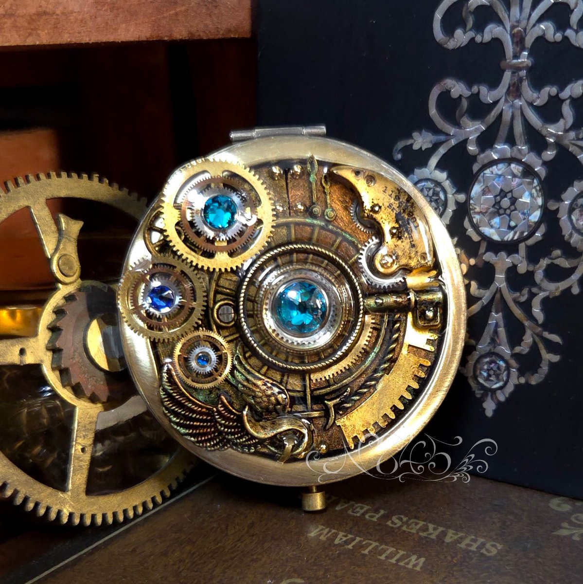 Old Gears シリーズ】ミラー（青）⚙️ #デザフェス63 出展します