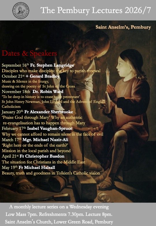 fathereddy's tweet photo. The Pembury lectures return this autumn…get the dates into the diary! https://t.co/OMcvk5zV9z