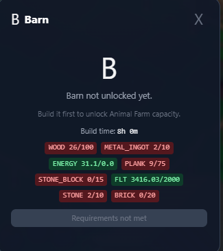 AquaDash25's tweet photo. 🏗️ Barn building requirements got an update at @RootsandLoots 🌱

🪵 Less stones needed, but more planks and wood, plus added bricks

⚖️ Feels much more balanced now

🚀 Time to adjust and keep building!

#rootsandloots #web3 #cat2  @0xPolygon https://t.co/gwsyx7UYPk