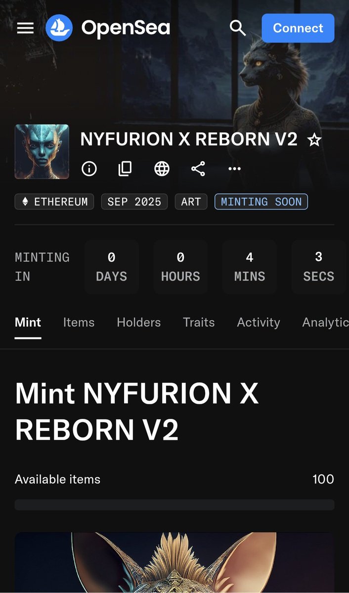 nyfurion_club's tweet image. #mint @opensea 
opensea.io/collection/nyf… 🔥🕒NYFURION  Dark Fantasy Universe. Digital art, original characters, evolving story. #NFTCollection
#nfts #opensea