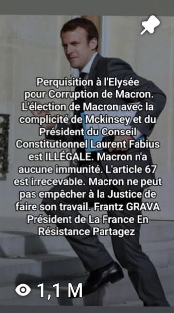 Grava_Frantz's tweet image. Perquisition de l'Elysée. Macron n'a aucune immunité 1 M de vues. Plainte de Frantz Grrava contre Macron pour Corruption, Fraude, Élection illégale #Macron  #Mckinsey #OlivierMarleix #Guadeloupe #Fabius #Elysee  #LaFranceEnResistance Partagez