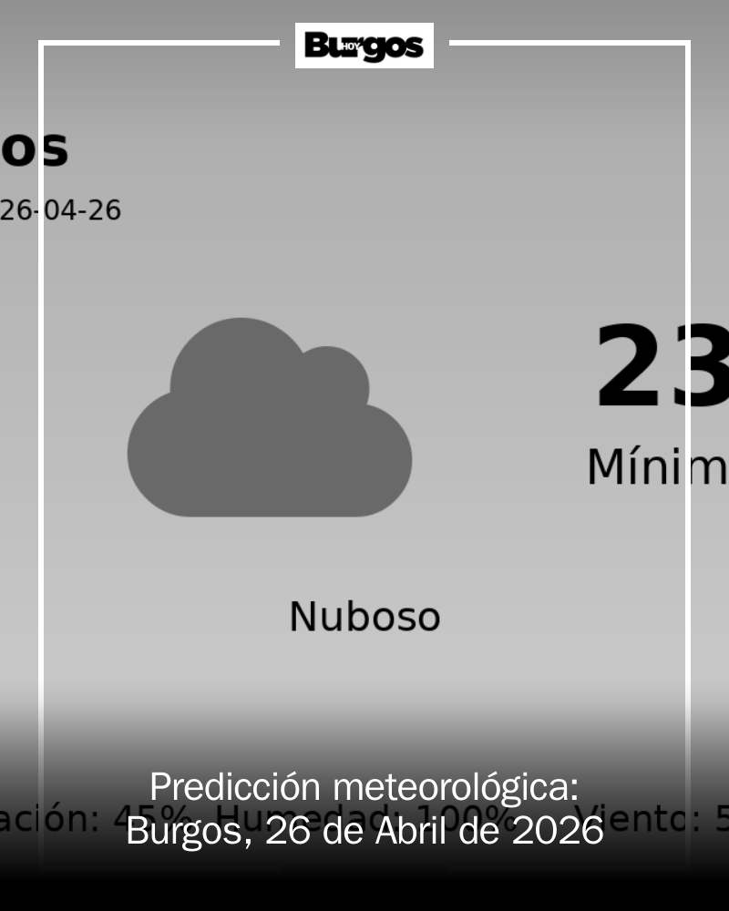 BurgosEdOn's tweet image. 🌤️ ¡Burgos, listo para un día variable! Max 23°C y min 8°C. ¡No olvides el paraguas! ☔️ #Burgos #PronósticoDelTiempo mrf.lu/FwBb