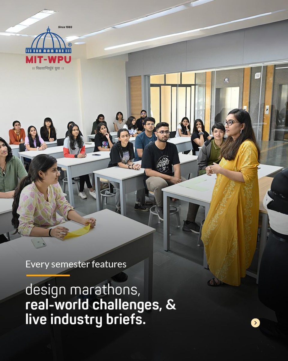 MITWPUOfficial's tweet image. Ideas are easy. Building them is what matters.

At WPU School of Design, MIT-WPU, Pune, students don’t just learn design—they prototype, test, and create for the real world.

#MITWPU #DesignThinking #FutureReady