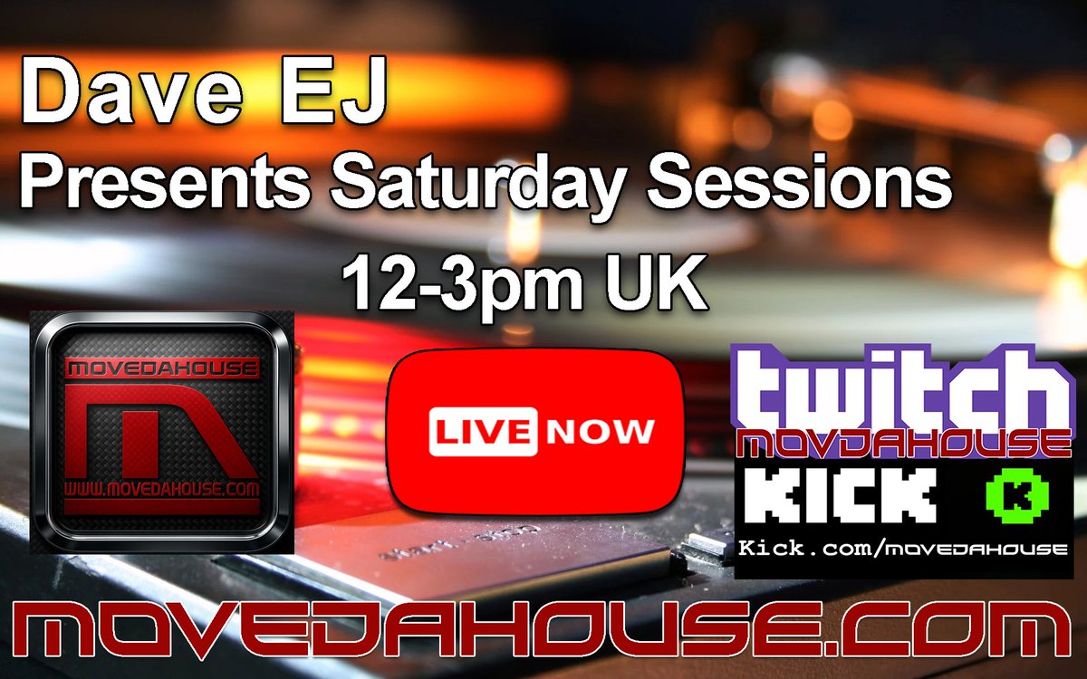 MoveDaHouse's tweet image. Now Playing Live on MoveDaHouse Radio &amp;gt;&amp;gt; #livestreaming #RadioShow 12-3pm UK #DJ DAVE EJ-PRESENTS SATURDAY SESSIONS #livedjset #HouseMusic #deephouse #deephousemusic #TechHouse #deeptech #internetradio #radio #listenlive #LISTEN #WATCH #chat website LINK:movedahouse.com