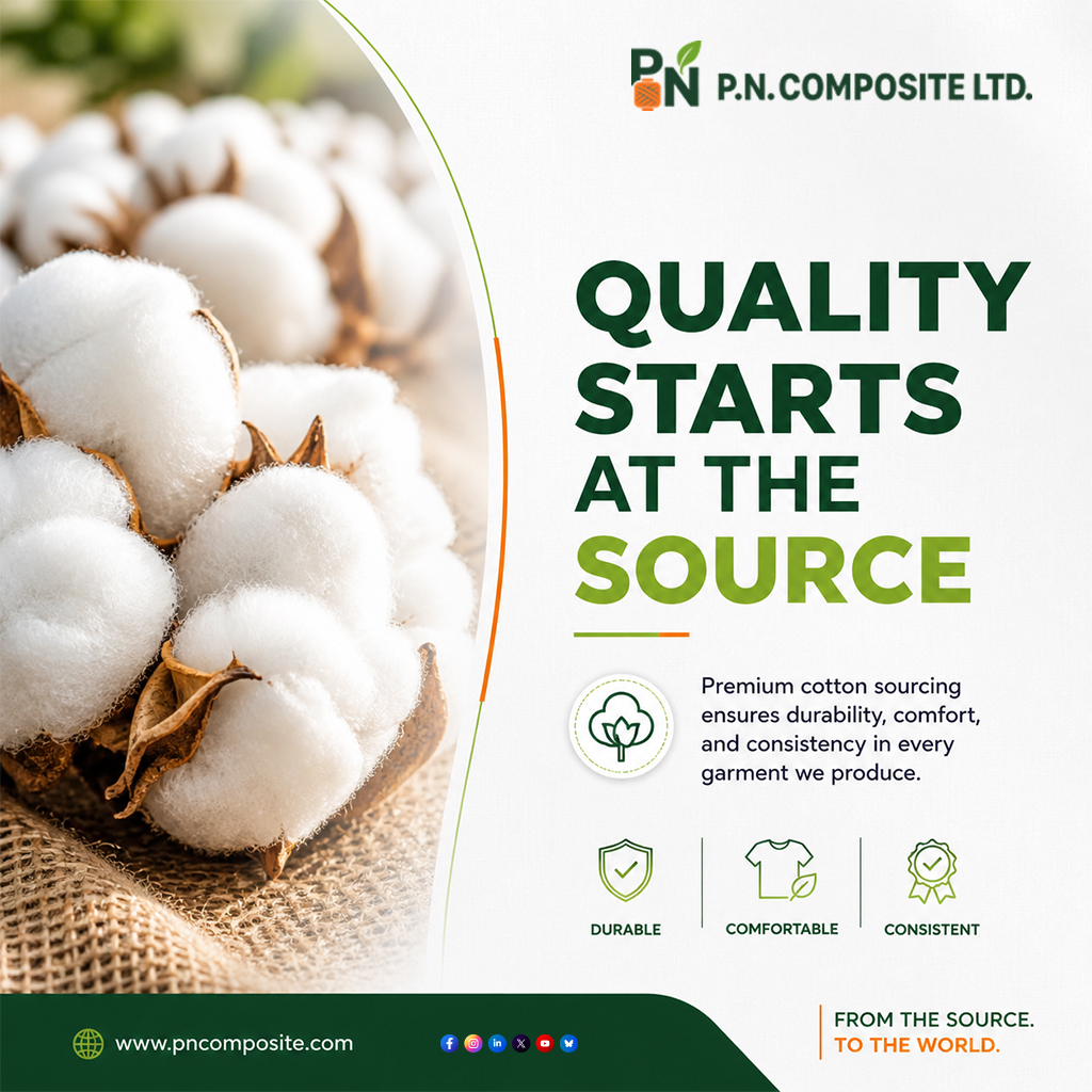 pncomposite's tweet image. Premium cotton. Better garments. Quality starts at the source.
P.N. Composite Ltd. delivers consistency global buyers can trust.
Visit:
📩 info@pncomposite.com
🌐 pncomposite.com
#CottonSourcing #Textile #Garments #MadeInBangladesh #ApparelIndustry #QualityFirst