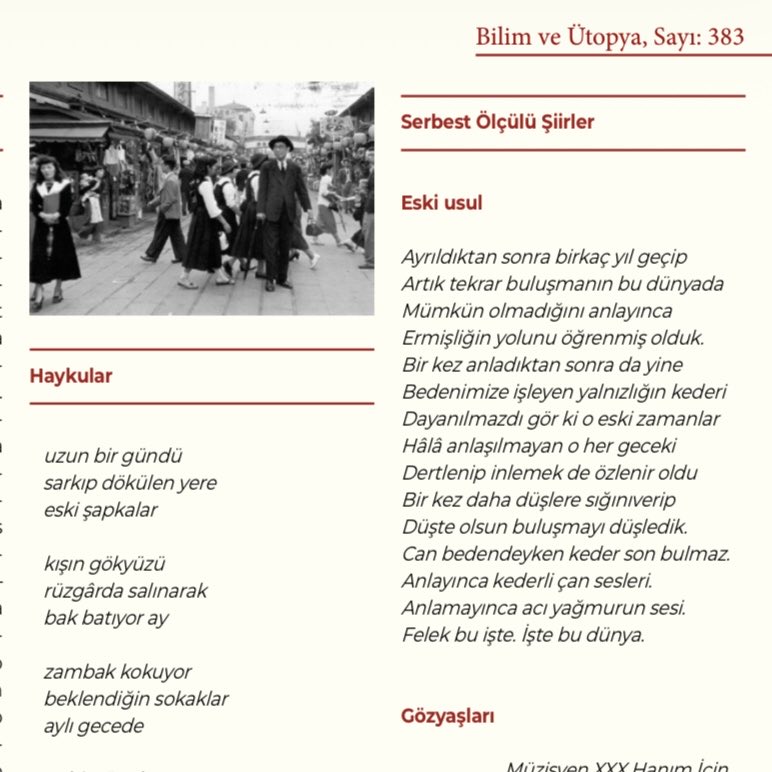 inanoner's tweet photo. Roman ve denemeleriyle tanınan şair Nagai Kafu’dan (1879-1959) on iki hayku ve iki serbest ölçülü şiiri Türkçe’ye çevirdim. Çevirilerim Bilim ve Ütopya’nın Mayıs sayısında yayınlandı. Japon şiirinden çevirilerimin okurumuza katkı sağlamasını diliyorum.
Teşekkürler @bilimveutopya https://t.co/Jk2D3YfGNM
