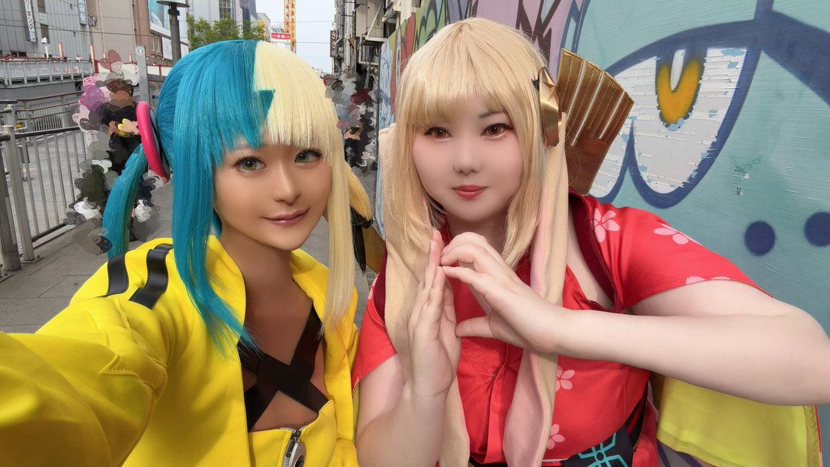 楽しかった💕
一日付き合ってくれたまじゅちゃんマジでありがとうね⚡️
感謝のDG4⚡️⚡️⚡️
 #道頓堀コスプレ祭