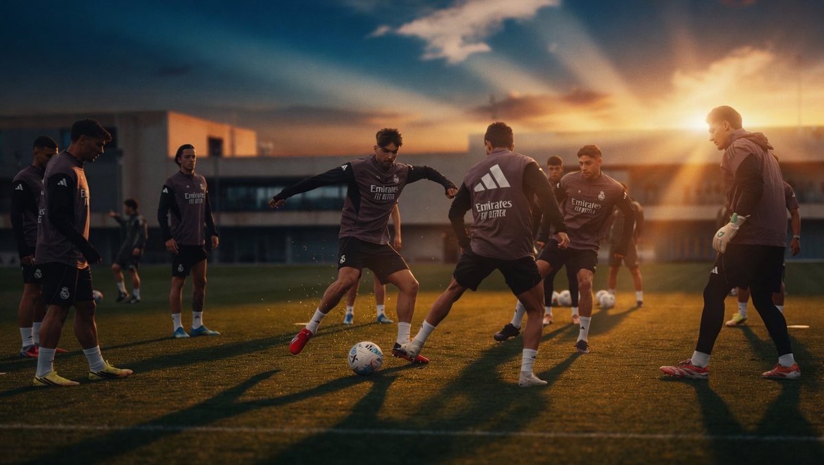 FullTmOfficial's tweet image. Real Madrid training turned intense!🔥 

#HalaMadrid #Training