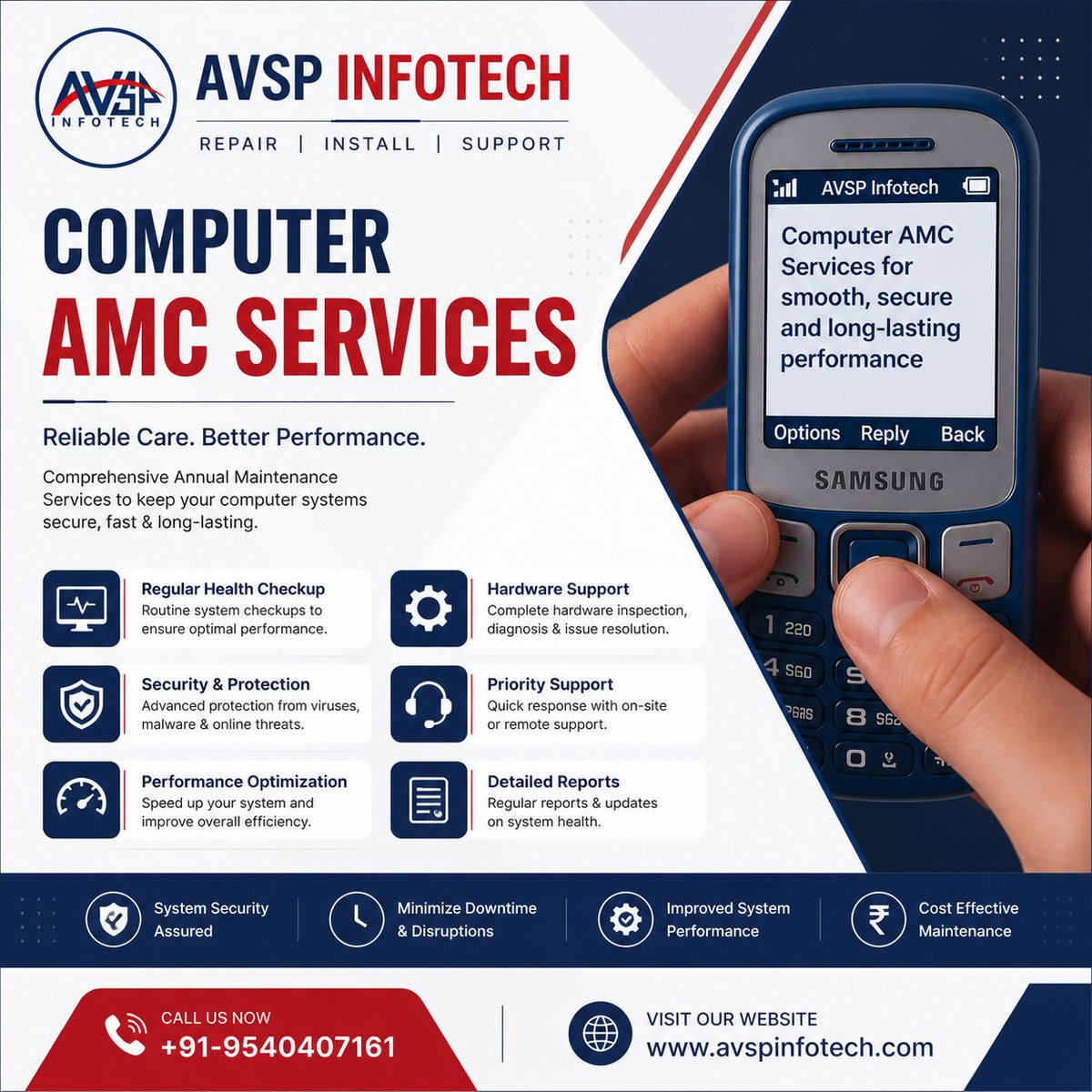 avspinfotech's tweet image. Need reliable Computer AMC Services in Delhi NCR? 💻
AVSP Infotech provides professional AMC support to keep your office systems secure, fast &amp;amp; efficient.
📞 +91-9540407161
🌐 AVSP Infotech
#ComputerAMC #DelhiNCR #ITSupport #AVSPInfotech #ComputerRepair