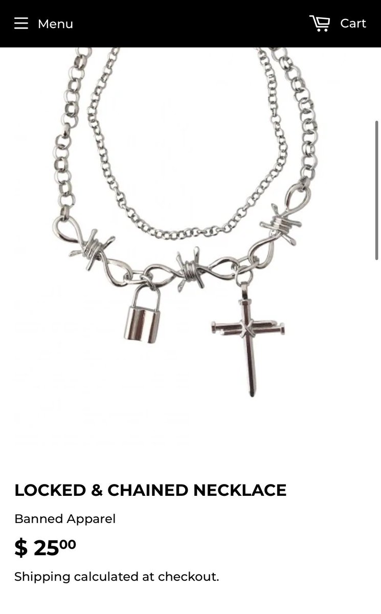 26.05.02

LOCKED &amp; CHAINED NECKLACE Banned Apparel
$25.00
deadrockers.net/products/locke… 
#andteam #yuma #ユマ  #yuma_outfits #유마