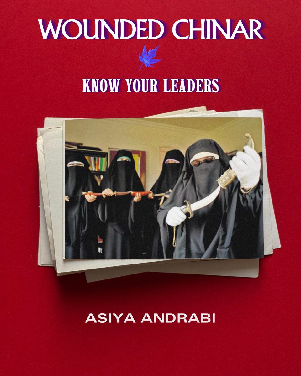 chinarwounded's tweet photo. Asiya Andrabi
Know Your Leader 
Part 6
Follow @WChinar2 https://t.co/WNMrKpyEj8