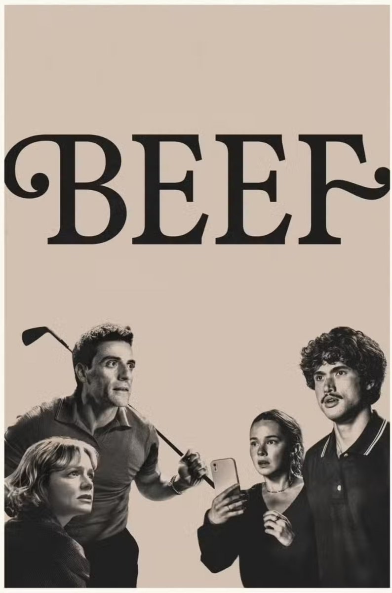 patelritiq's tweet photo. BEEF S2 (2026)

It's good. But where's the Beef?
S1 had raw, personal, two-person war that felt visceral. This one expands to two couples, more characters, more ideologies and more themes - capitalism, ego, generational gaps, relationships breaking at the seams.

#BEEFS2

1/3 https://t.co/3NaBoRrDse
