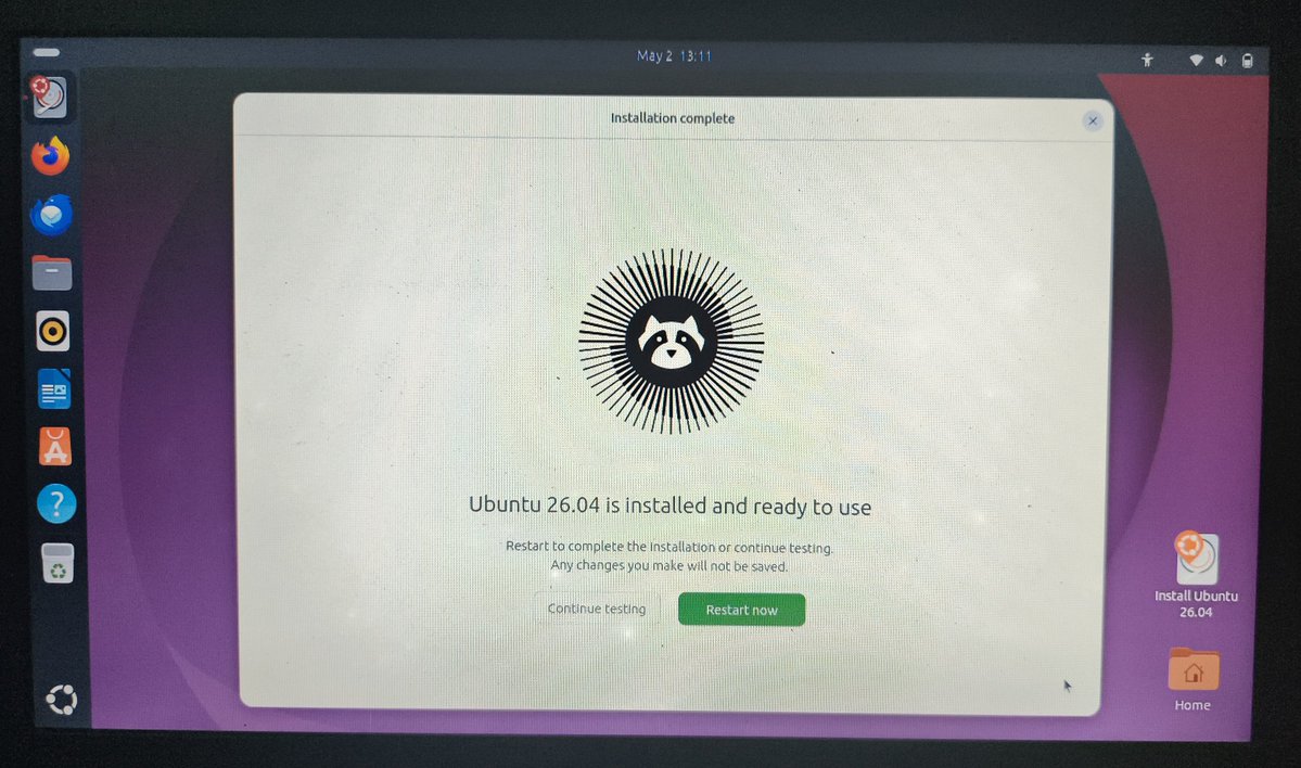 tiger_tn54's tweet image. #ubuntu #linux 
Just installed @ubuntu 26.04 😗