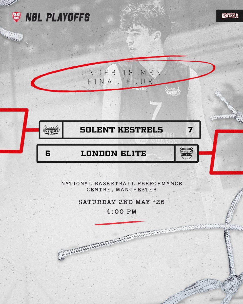 SolentKestrels's tweet photo. Final Four 2026 tips off now! 

Good luck to our U14 Girls &amp; U18 Men who take the stage today. 

#KestrelsFamily #FinalFour https://t.co/TpuXQLpVNX