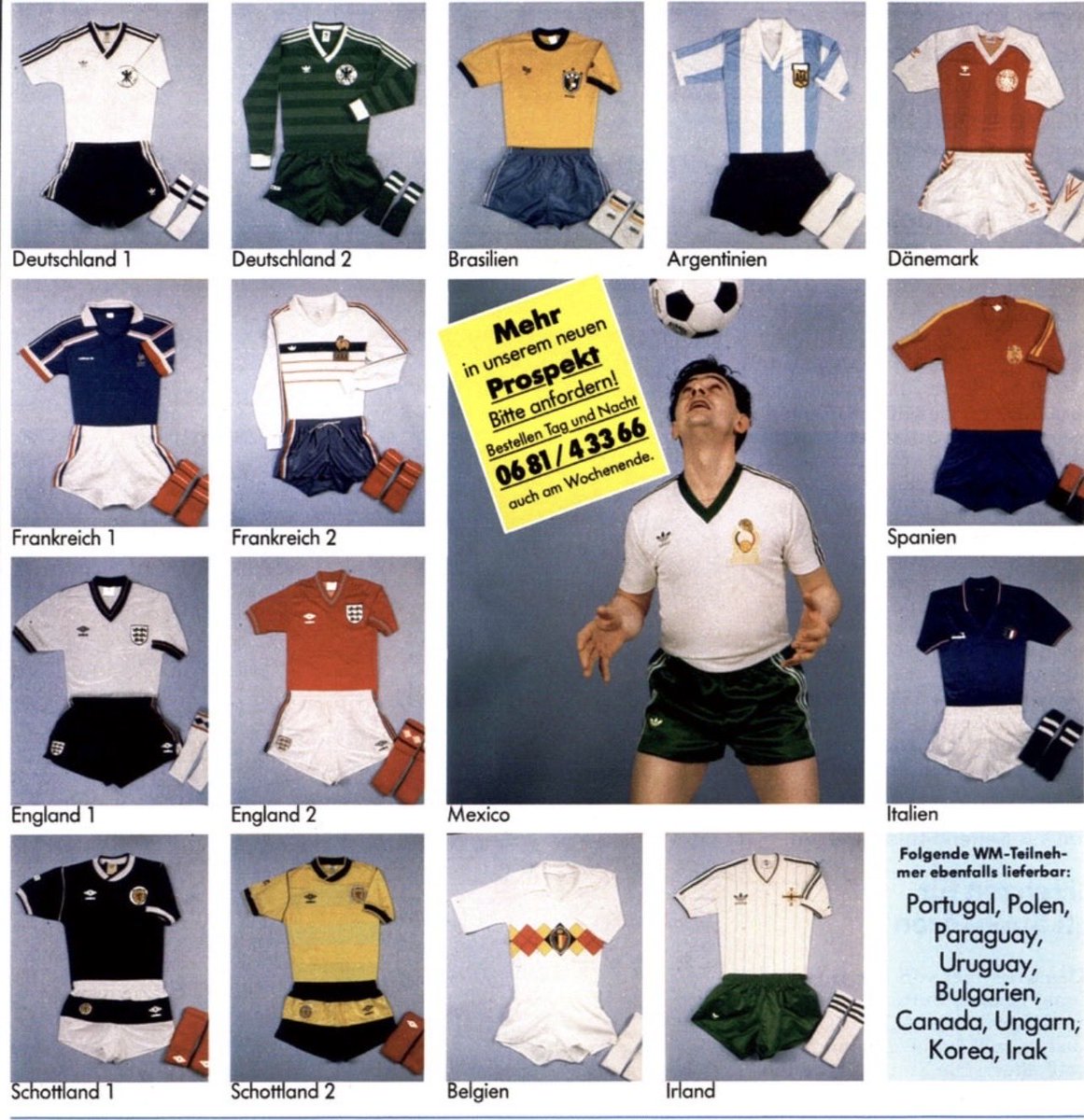 1986 World Cup kits