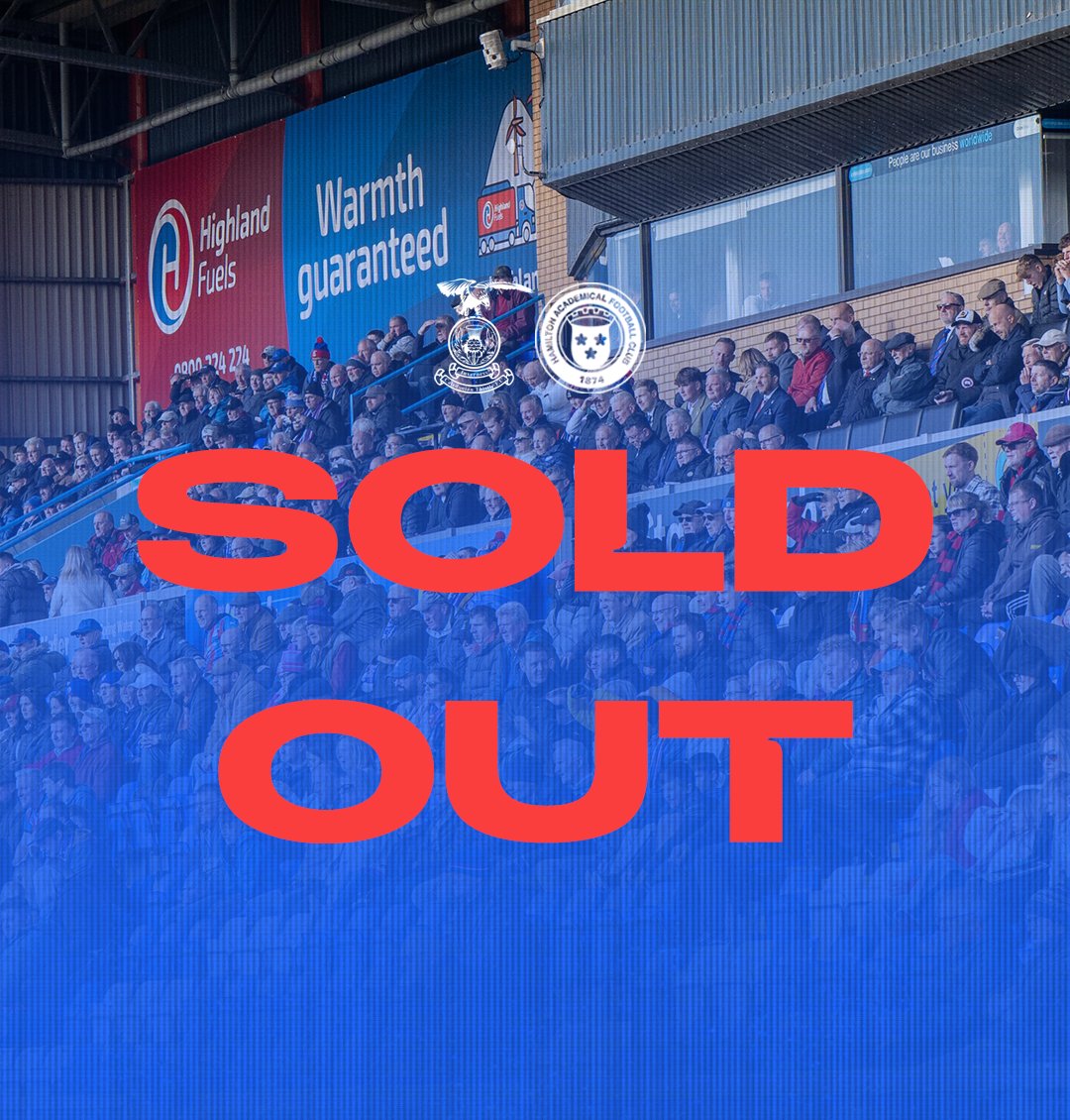 👏 Sold Out!

Home section tickets for today’s William Hill League 1 fixture against Hamilton Accies are now sold out, thank you for the incredible support!

We kindly ask all supporters to arrive as early as possible to help with smooth turnstile entry. Access will be available