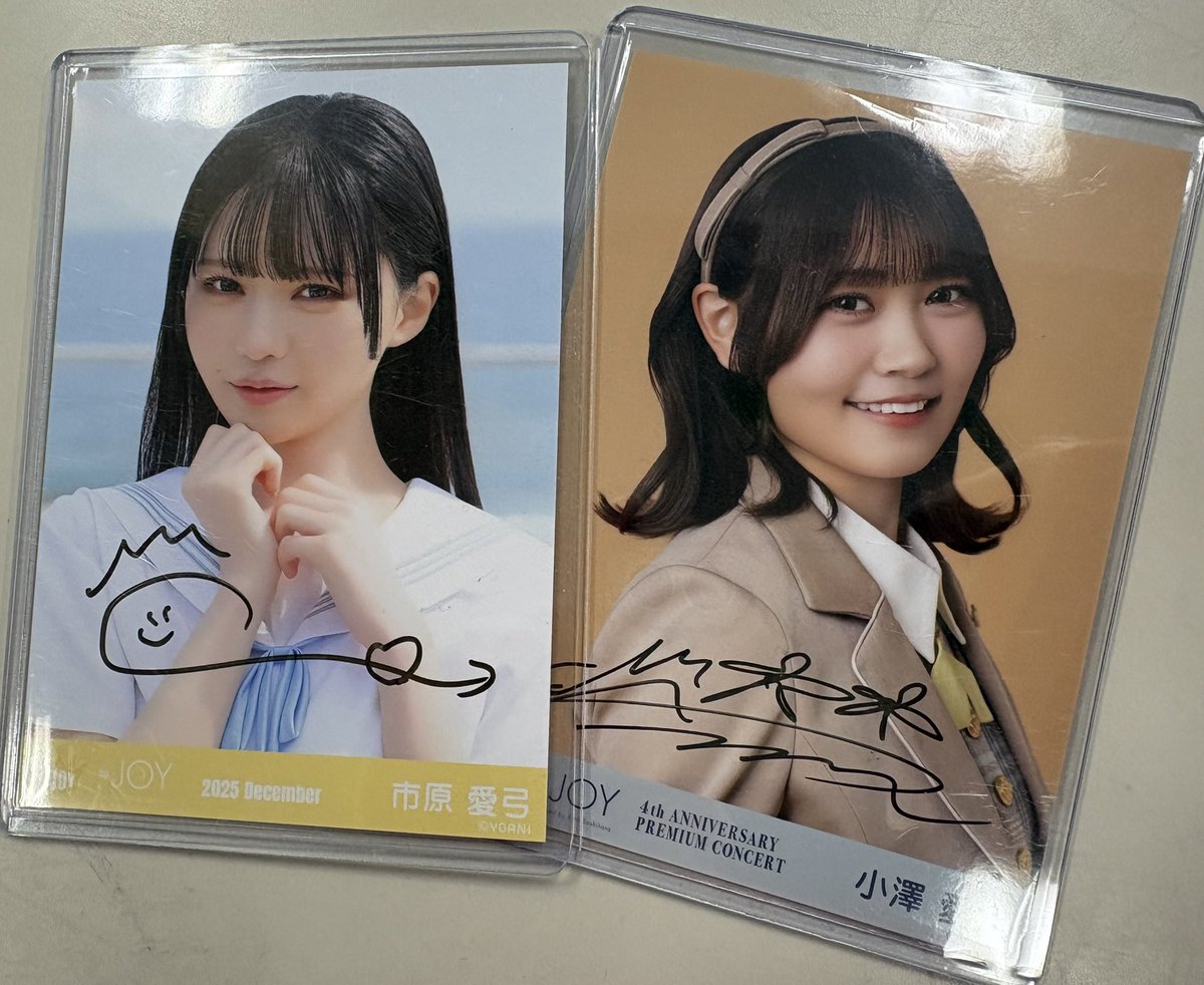 市原愛弓　直筆生写真 市原愛弓ちゃん 小澤愛実ちゃん 直筆サイン入り生写真が入荷しました