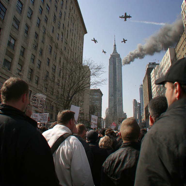 StephenSipila's tweet image. My 1st novelette for #Fridaynight #Saturdaymorning is The Second 9/11. An alternate history story taking place at the Iraq war protest in February 2003 where a series of terrorist attacks leads the government to outlaw all protest or dissent against the war. #AuthorsOfTwitter