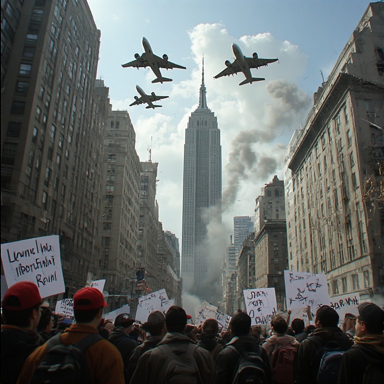 StephenSipila's tweet image. My 1st novelette for #Fridaynight #Saturdaymorning is The Second 9/11. An alternate history story taking place at the Iraq war protest in February 2003 where a series of terrorist attacks leads the government to outlaw all protest or dissent against the war. #AuthorsOfTwitter