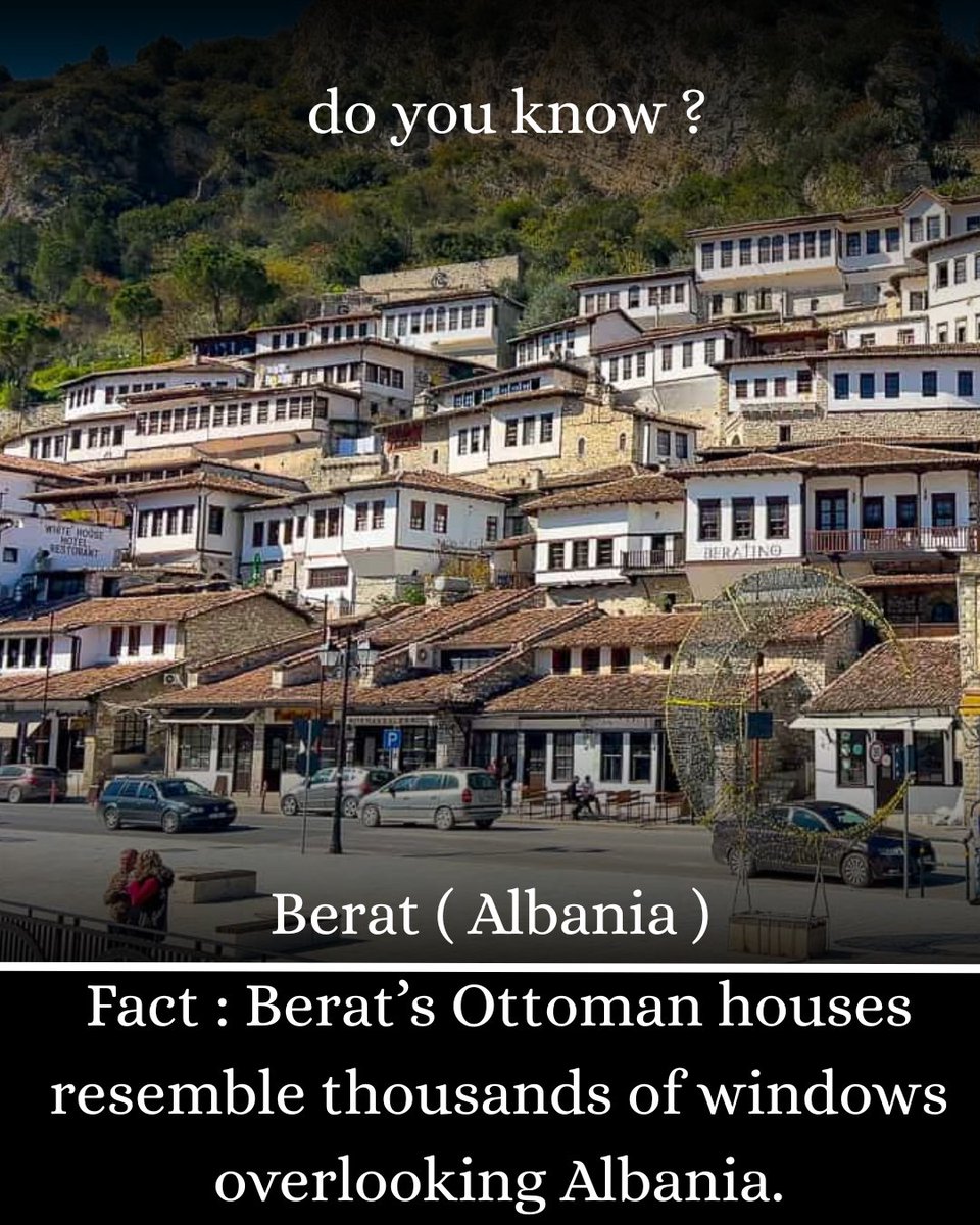 visa_to_travels's tweet image. Berat’s Ottoman houses resemble thousands of windows overlooking Albania. Known as the “City of a Thousand Windows,” Berat is one of Albania’s most beautiful UNESCO World Heritage destinations. ✨🏘️

#Albania #Berat #CityOfAThousandWindows #Travel #TravelEurope #ExploreAlbania